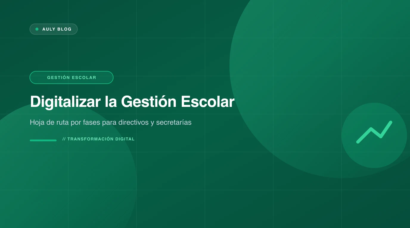 Equipo directivo digitalizando la gestión de un colegio por fases