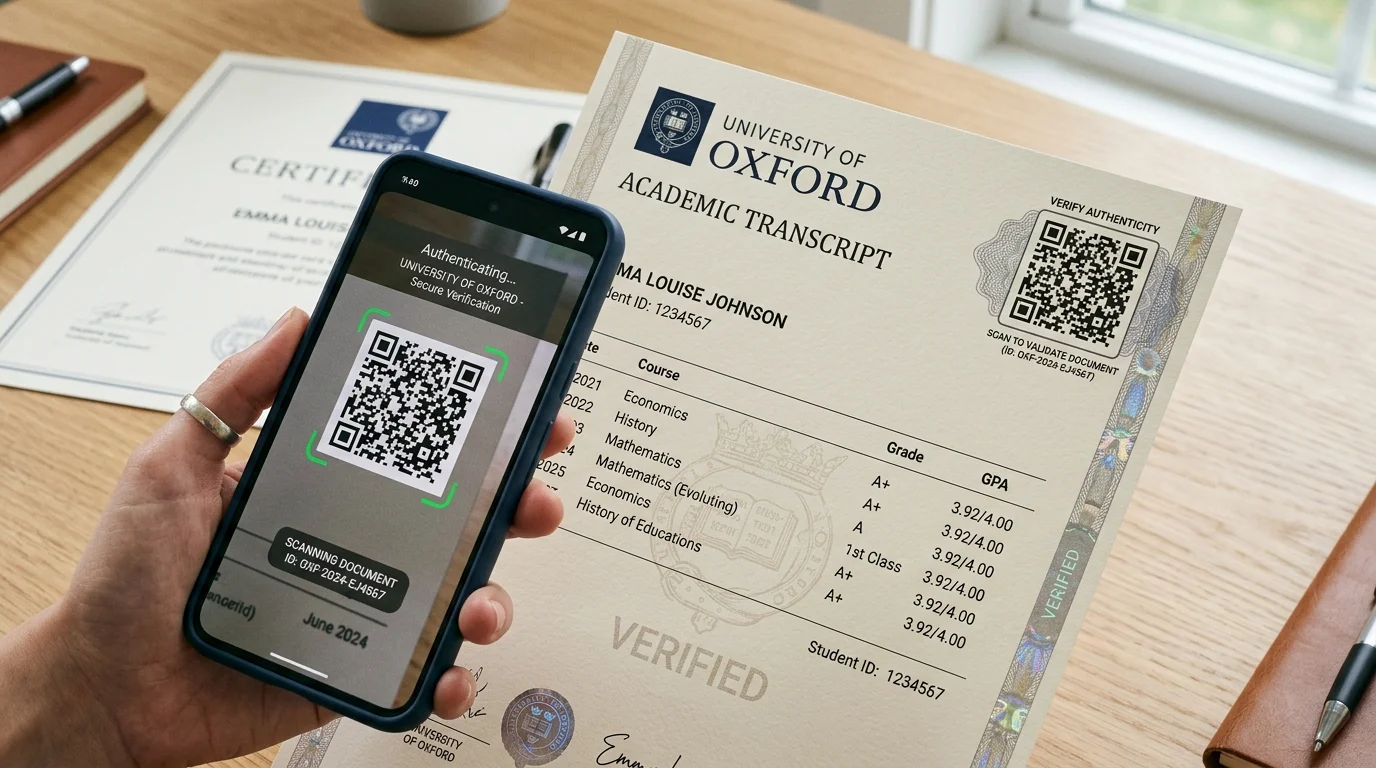 Boletines y certificados de notas generados digitalmente con código QR