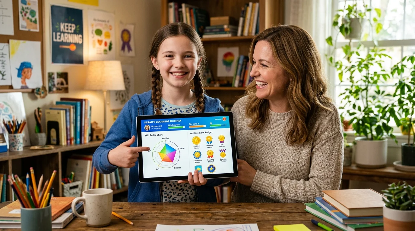 Reporte de progreso y seguimiento por competencias para estudiante homeschool