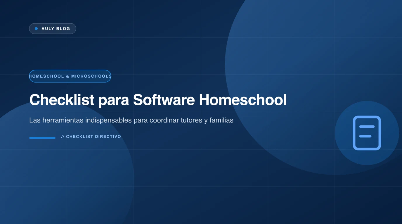 Checklist de funciones de un software para programas homeschool